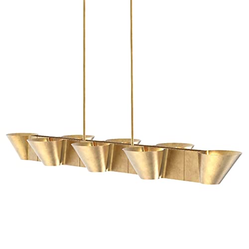 Hudson Valley 5652-VGL Reeve Eight Light Island Pendant, Vintage Gold Leaf Alternate Image.jpg