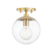 Mitzi H503601-AGB Meadow One Light Semi Flush Mount, Aged Brass Alternate Image.jpg