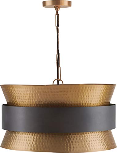 Capital Lighting 330446PZ Loren Four Light Pendant, Patinaed Brass and Dark Zinc Alternate Image.jpg