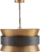 Capital Lighting 330446PZ Loren Four Light Pendant, Patinaed Brass and Dark Zinc Alternate Image.jpg