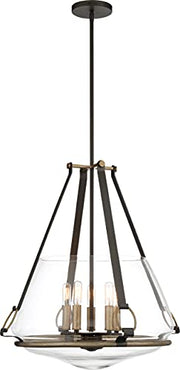 Minka-Lavery 3905-107 Eden Valley Five Light Pendant/Semi Flush Mount, Smoked Iron W/Aged Gold Alternate Image 2.jpg