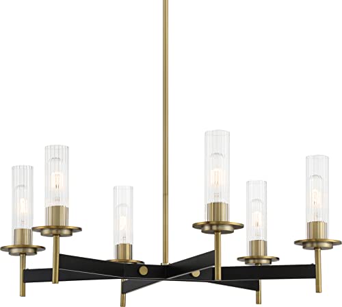 Minka-Lavery 2546-726 Baldwin Park Six Light Chandelier, Coal And Soft Brass Alternate Image.jpg