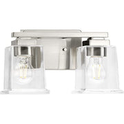 Progress P300378-009 Gilmour Collection Two-Light Modern Farmhouse Brushed Nickel Clear Glass Bath Vanity Light Alternate Image.jpg