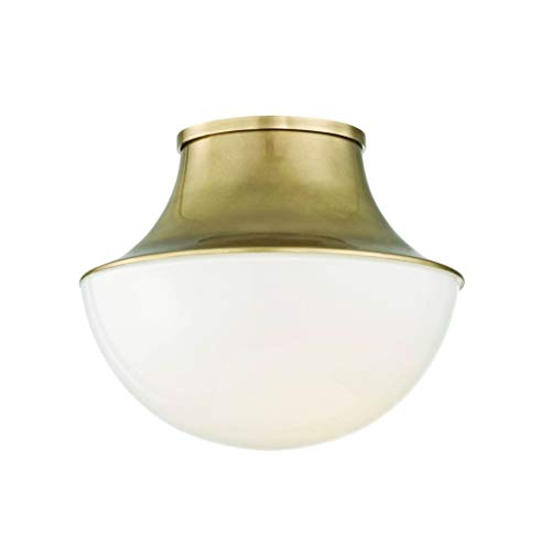 Hudson Valley 9411-AGB Lettie One Light Flush Mount, Aged Brass Alternate Image.jpg