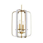 Minka-Lavery 1214-706 Aureum Four Light Pendant, Matte White W/ Honey Gold Alternate Image.jpg