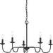 Progress P400291-31M Canebrake Collection Five-Light Matte Black Farmhouse Chandelier Light Alternate Image.jpg