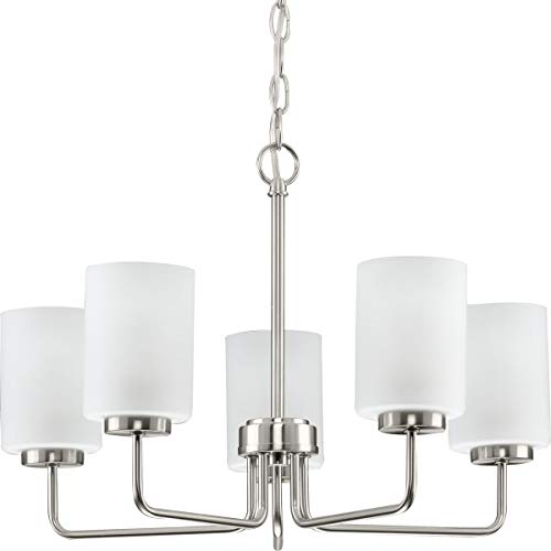 Progress P400275-009 Merry Collection Five-Light Brushed Nickel and Etched Glass Transitional Style Chandelier Light Alternate Image.jpg