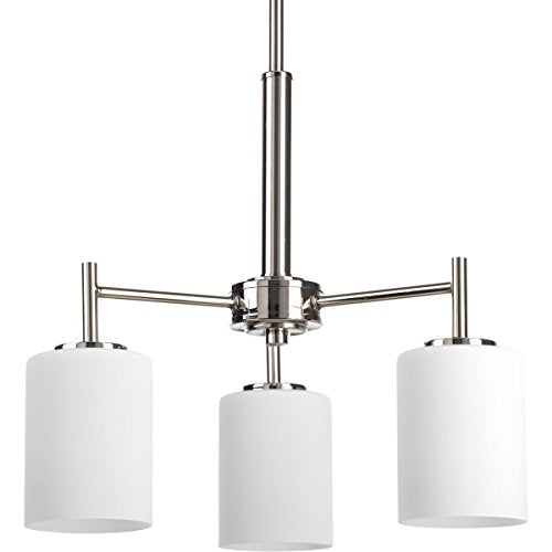 Progress P4318-104 Replay Collection Three-Light Polished Nickel Etched White Glass Modern Chandelier Light Alternate Image.jpg