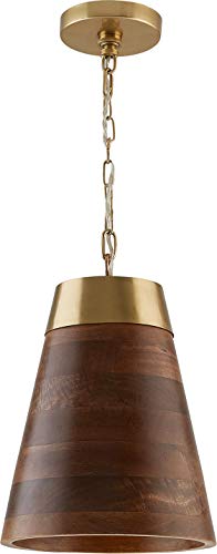 Capital Lighting 330314WR Dodd One Light Pendant, Dark Wood and True Brass Alternate Image.jpg