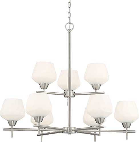 Minka-Lavery 2179-84 Camrin Nine Light Chandelier, Brushed Nickel Alternate Image.jpg