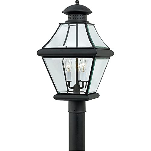 Quoizel RJ9011K Rutledge Three Light Outdoor Post Lantern, Mystic Black Alternate Image.jpg