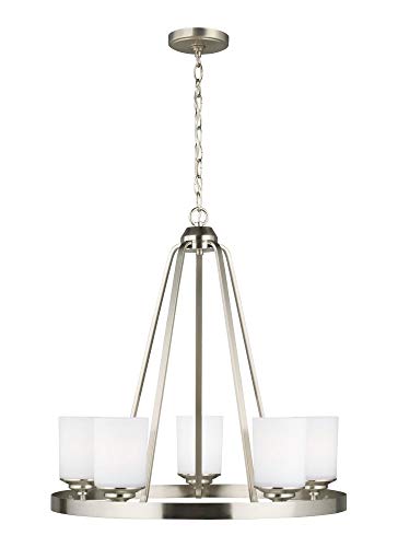 Generation Lighting 3130705-962 Kemal Five Light Chandelier, Brushed Nickel Alternate Image.jpg