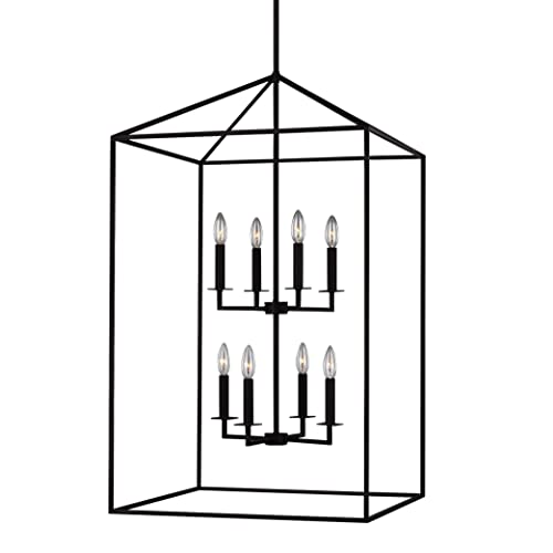 Generation Lighting 5315008-112 Perryton Eight Light Hall / Foyer, Midnight Black Alternate Image.jpg