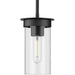 Progress P500314-031 Kellwyn Collection One-Light Matte Black and Clear Glass Transitional Style Hanging Mini-Pendant Light Alternate Image.jpg