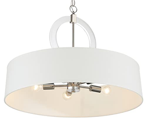 Minka-Lavery 2152-613 Cape Coral Five Light Pendant, Polished Nickel Alternate Image.jpg