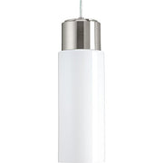 Progress P500065-009-30 Neat LED Collection One-Light Brushed Nickel Glossy Opal Glass Coastal Pendant Light Alternate Image.jpg