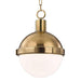 Hudson Valley 612-AGB Lambert One Light Pendant, Aged Brass Alternate Image.jpg