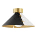 Hudson Valley KBS1352501L-AGB Split One Light Flush Mount, Aged Brass Alternate Image.jpg