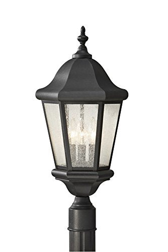 Generation Lighting OL5907BK Martinsville Three Light Outdoor Post Lantern, Black Alternate Image.jpg