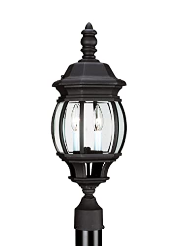 Generation Lighting 82200EN-12 Wynfield Two Light Outdoor Post Lantern, Black Alternate Image.jpg