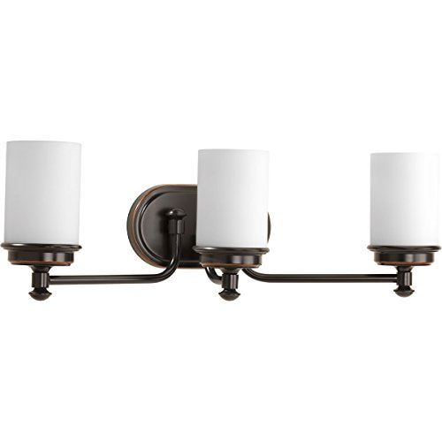 Progress P300014-139 Glide Collection Three-Light Rubbed Bronze Etched Opal Glass Coastal Bath Vanity Light Alternate Image.jpg