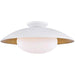 Mitzi H368601L-WH/GL Cadence One Light Semi Flush Mount, White Lustro/Gold Leaf Combo Alternate Image.jpg