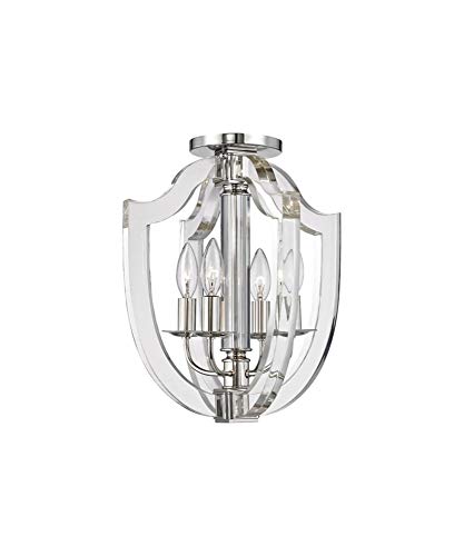 Hudson Valley 6500-PN Arietta Four Light Semi Flush Mount, Polished Nickel Alternate Image.jpg