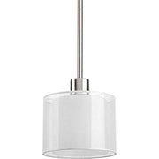 Progress P5110-09 Invite Collection One-Light Brushed Nickel White Mylar Shade New Traditional Mini-Pendant Light Alternate Image.jpg