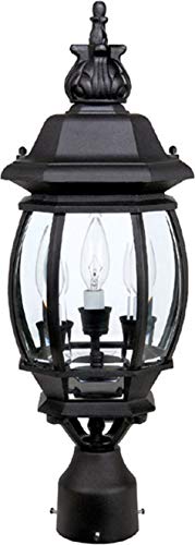 Capital Lighting 9865BK French Country Three Light Outdoor Post Lantern, Black Alternate Image.jpg