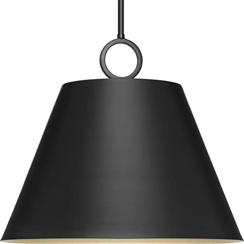 Progress P500368-31M Parkhurst Collection Three-Light New Traditional Matte Black Metal Pendant Light Alternate Image.jpg