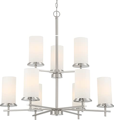 Minka-Lavery 4099-84 Haisley Nine Light Chandelier, Brushed Nickel Alternate Image.jpg