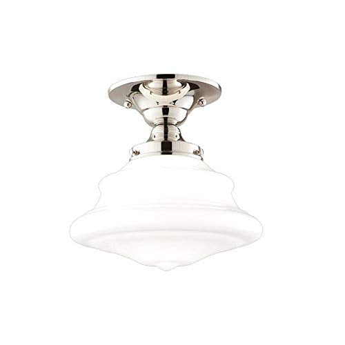 Hudson Valley 3409F-PN Petersburg One Light Semi Flush Mount, Polished Nickel Alternate Image.jpg