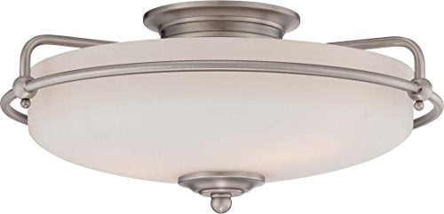 Quoizel GF1617AN Griffin Three Light Flush Mount, Antique Nickel Alternate Image 4.jpg