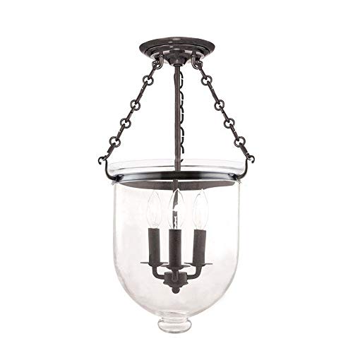 Hudson Valley 253-HN-C1 Hampton Three Light Semi Flush Mount, Historic Nickel Alternate Image.jpg