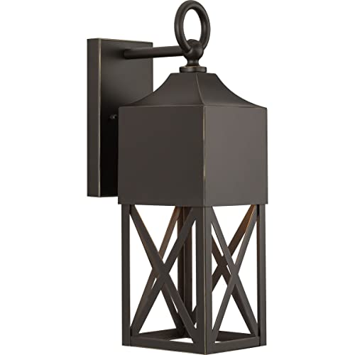Progress P560316-020 Birkdale Collection One-Light Modern Farmhouse Antique Bronze  Outdoor Wall Lantern Alternate Image.jpg