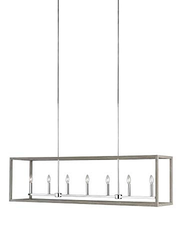 Generation Lighting 6634507-872 Moffet Street Seven Light Island Pendant, Washed Pine Alternate Image.jpg