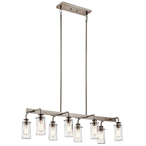 Kichler 43457CLP Braelyn Eight Light Linear Chandelier, Classic Pewter Alternate Image.jpg