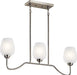 Kichler 44379NI Valserrano Three Light Linear Chandelier, Brushed Nickel Alternate Image.jpg