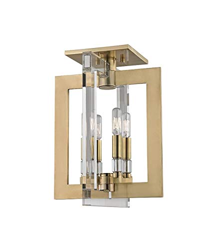 Hudson Valley 9311-AGB Wellington Four Light Flush Mount, Aged Brass Alternate Image.jpg