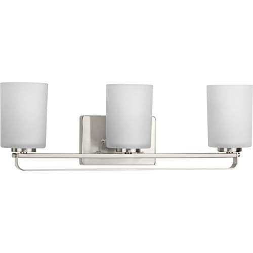Progress P300343-009 League Collection Three-Light Brushed Nickel and Etched Glass Modern Farmhouse Bath Vanity Light Alternate Image.jpg