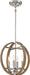 Minka-Lavery 4012-280 Country Estates Four Light Pendant, Sun Faded Wood w/ Brushed Nickel Alternate Image.jpg