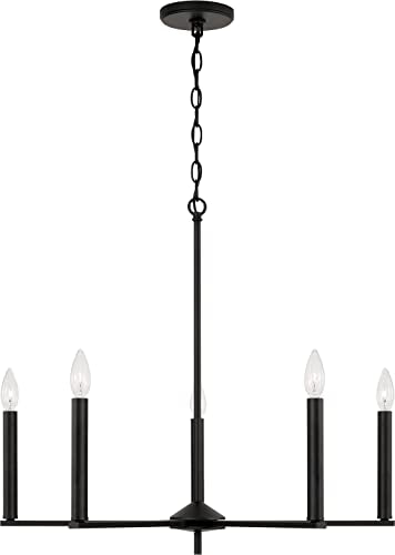 Capital Lighting 448651MB Portman Five Light Chandelier, Matte Black Alternate Image 4.jpg