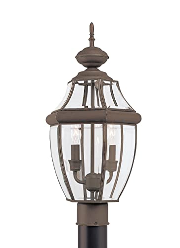 Generation Lighting 8229EN-71 Lancaster Two Light Outdoor Post Lantern, Antique Bronze Alternate Image.jpg