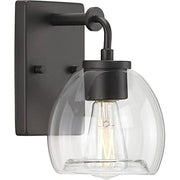 Progress P300345-143 Caisson Collection  One-Light Graphite Clear Glass Urban Industrial Bath Vanity Light Alternate Image.jpg