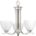 Progress P400062-009 Laird Collection Three-Light Brushed Nickel Etched Glass Traditional Chandelier Light Alternate Image.jpg