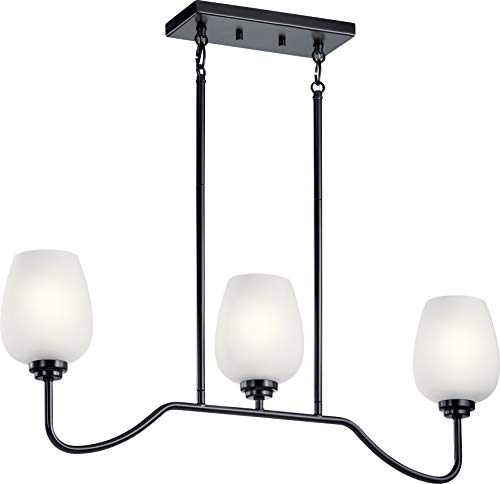 Kichler 44379BK Valserrano Three Light Linear Chandelier, Black Alternate Image.jpg