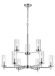 Visual Comfort Studio 3190309EN-05 Zire Nine Light Chandelier, Chrome Alternate Image.jpg