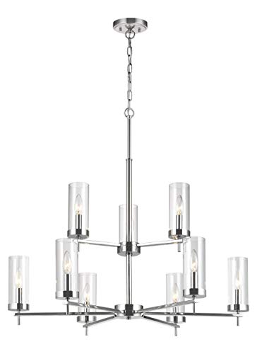 Visual Comfort Studio 3190309EN-05 Zire Nine Light Chandelier, Chrome Alternate Image.jpg