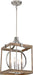 Minka-Lavery 4014-280 Country Estates Four Light Pendant, Sun Faded Wood w/ Brushed Nickel Alternate Image.jpg
