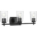 Progress P300156-031 Adley Collection Three-Light Matte Black Clear Glass New Traditional Bath Vanity Light Alternate Image.jpg